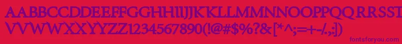 InfraredBlack Font – Purple Fonts on Red Background