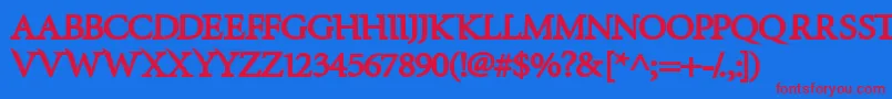 InfraredBlack Font – Red Fonts on Blue Background