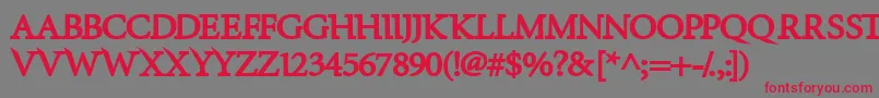 InfraredBlack Font – Red Fonts on Gray Background