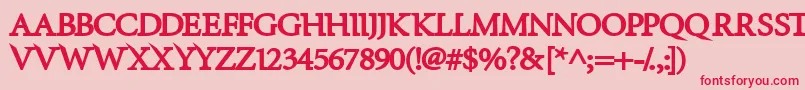 InfraredBlack Font – Red Fonts on Pink Background