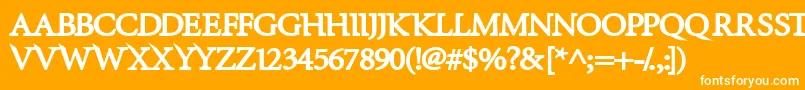 フォントInfraredBlack – オレンジの背景に白い文字