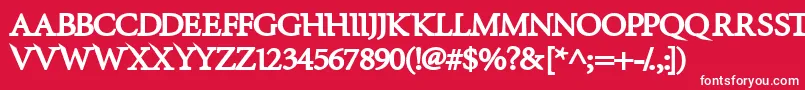 フォントInfraredBlack – 赤い背景に白い文字