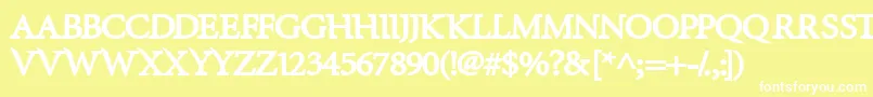 フォントInfraredBlack – 黄色い背景に白い文字