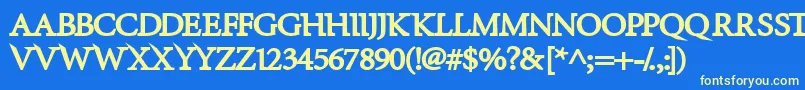 InfraredBlack Font – Yellow Fonts on Blue Background