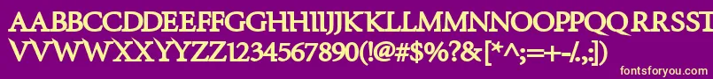 InfraredBlack Font – Yellow Fonts on Purple Background