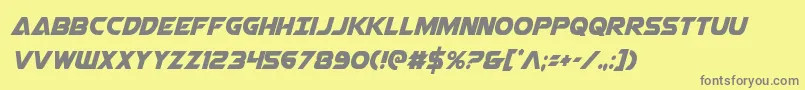 Airstrikecond Font – Gray Fonts on Yellow Background