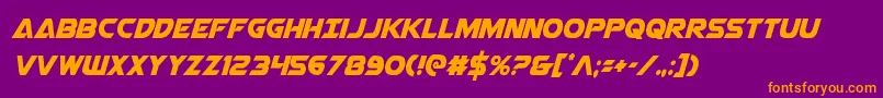 Airstrikecond Font – Orange Fonts on Purple Background