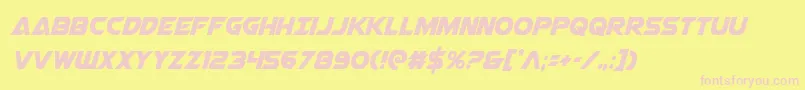 Airstrikecond Font – Pink Fonts on Yellow Background