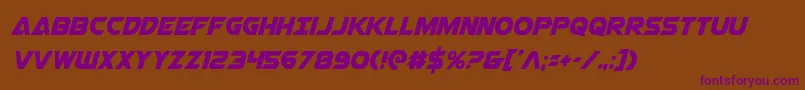 Airstrikecond Font – Purple Fonts on Brown Background