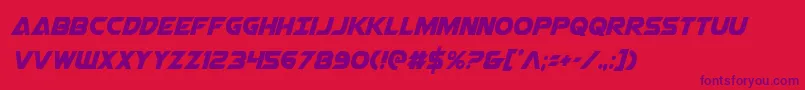 Airstrikecond Font – Purple Fonts on Red Background