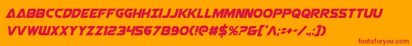 Airstrikecond Font – Red Fonts on Orange Background