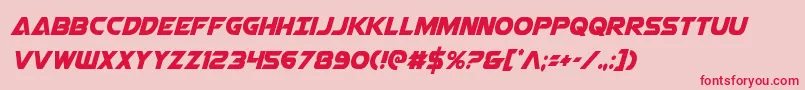 フォントAirstrikecond – ピンクの背景に赤い文字