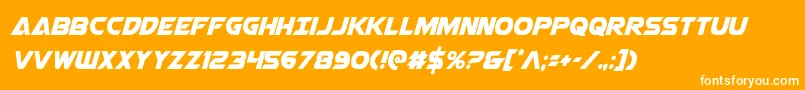 Airstrikecond Font – White Fonts on Orange Background