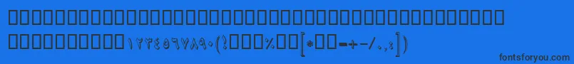 BNikiShadow Font – Black Fonts on Blue Background