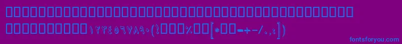 BNikiShadow Font – Blue Fonts on Purple Background