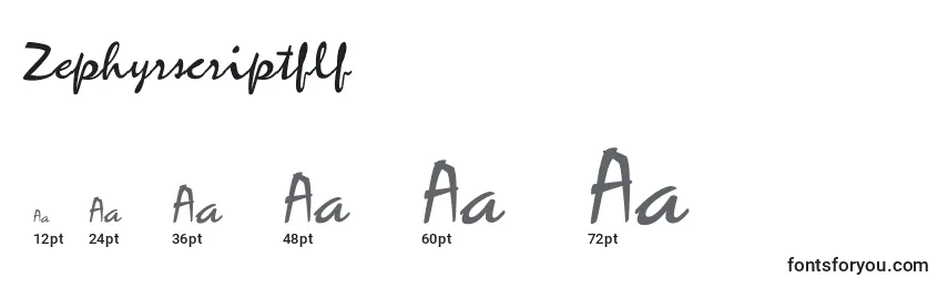 Zephyrscriptflf Font Sizes