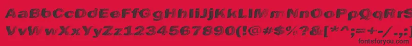 ChefsSliceNovice Font – Black Fonts on Red Background