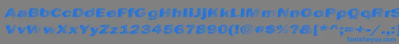 ChefsSliceNovice Font – Blue Fonts on Gray Background