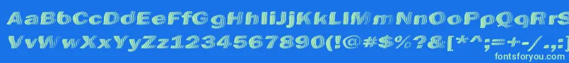 ChefsSliceNovice Font – Green Fonts on Blue Background