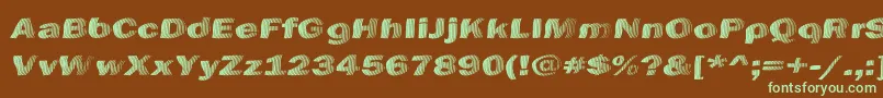 ChefsSliceNovice Font – Green Fonts on Brown Background