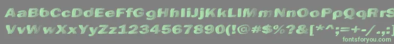 ChefsSliceNovice Font – Green Fonts on Gray Background