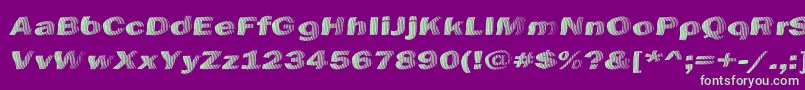 ChefsSliceNovice Font – Green Fonts on Purple Background