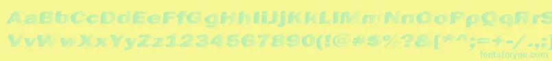 ChefsSliceNovice Font – Green Fonts on Yellow Background