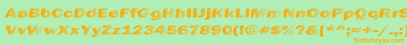 ChefsSliceNovice Font – Orange Fonts on Green Background