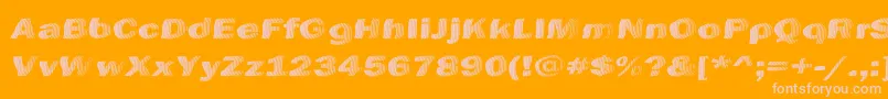 ChefsSliceNovice Font – Pink Fonts on Orange Background