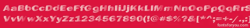 ChefsSliceNovice Font – Pink Fonts on Red Background