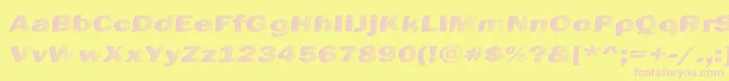 ChefsSliceNovice Font – Pink Fonts on Yellow Background