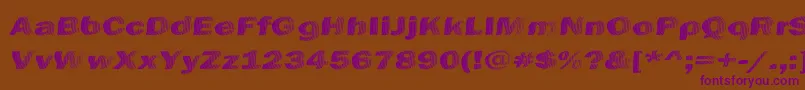 ChefsSliceNovice Font – Purple Fonts on Brown Background