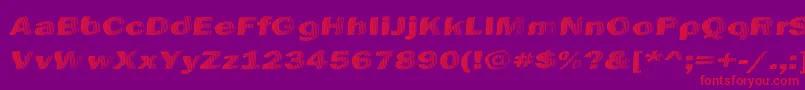 ChefsSliceNovice Font – Red Fonts on Purple Background