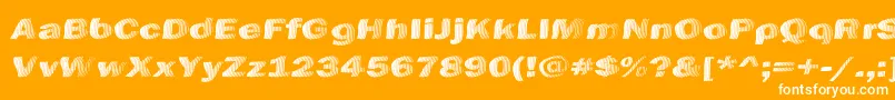 ChefsSliceNovice Font – White Fonts on Orange Background