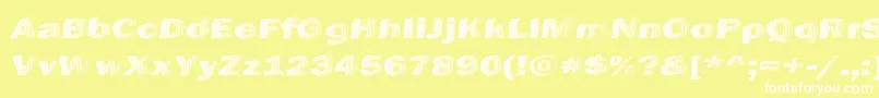 ChefsSliceNovice Font – White Fonts on Yellow Background