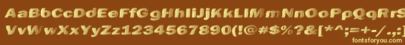 ChefsSliceNovice Font – Yellow Fonts on Brown Background