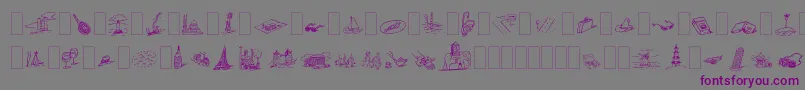 Dfjourneysone Font – Purple Fonts on Gray Background