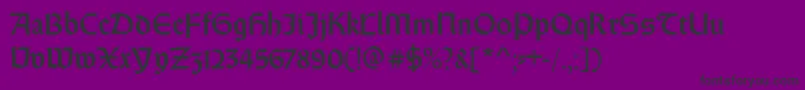 Weissrundgotisch Font – Black Fonts on Purple Background