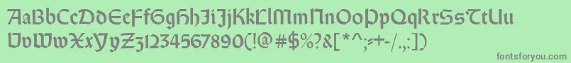 Weissrundgotisch Font – Gray Fonts on Green Background