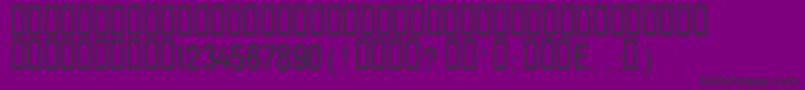 T132wA-fontti – mustat fontit violetilla taustalla