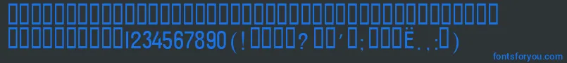 T132wA Font – Blue Fonts on Black Background