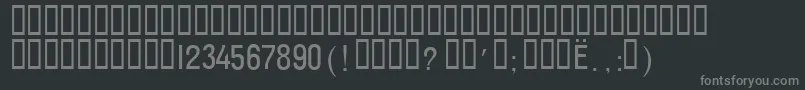 フォントT132wA – 黒い背景に灰色の文字