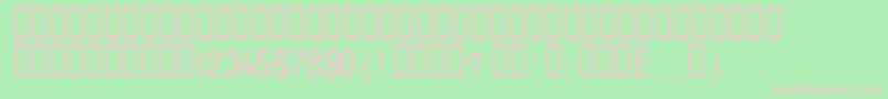 T132wA Font – Pink Fonts on Green Background