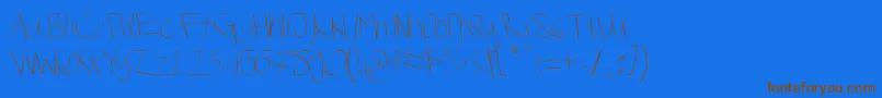 SemingguDiKotaCianjur Font – Brown Fonts on Blue Background