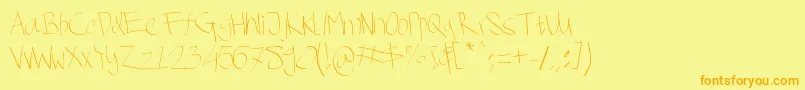 fuente SemingguDiKotaCianjur – Fuentes Naranjas Sobre Fondo Amarillo