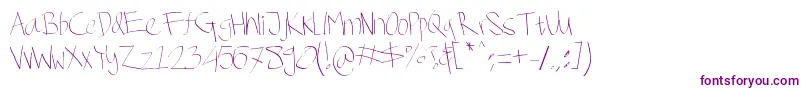 SemingguDiKotaCianjur Font – Purple Fonts on White Background