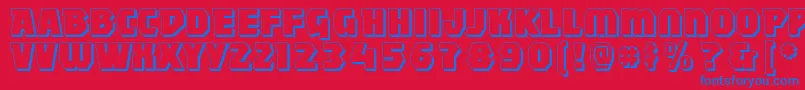 Шрифт Mightyshadow – синие шрифты на красном фоне