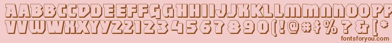 Mightyshadow Font – Brown Fonts on Pink Background