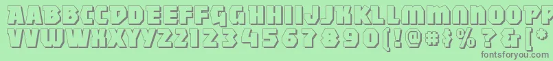 Mightyshadow Font – Gray Fonts on Green Background