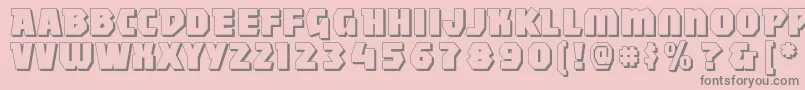 Mightyshadow Font – Gray Fonts on Pink Background